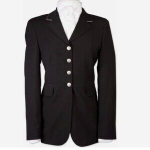 RJ CLASSICS Black Dressage Coat 12 Long Riding Jacket
